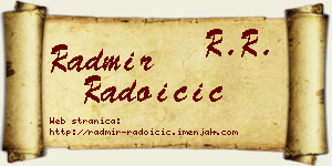 Radmir Radoičić vizit kartica